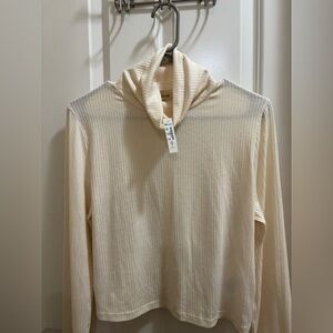 NWT Madewell Ribbed Supercrop Turtleneck Top